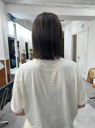 ミディアム カラー レイヤーボブ/ 艶カラー/サナ🌼のヘアスタイル