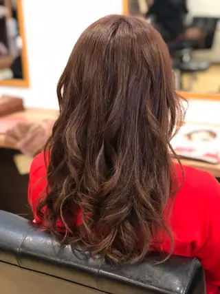 セミロング カラー 美髪矯正 🌈髪質改善 山下のヘアスタイル