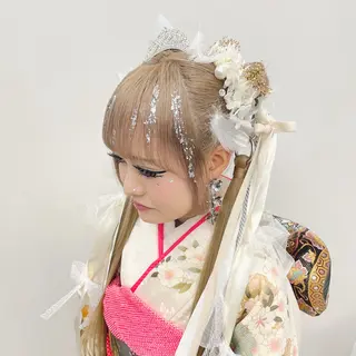 ロング カラー ヘアアレンジ 古沢 みづきのヘアスタイル