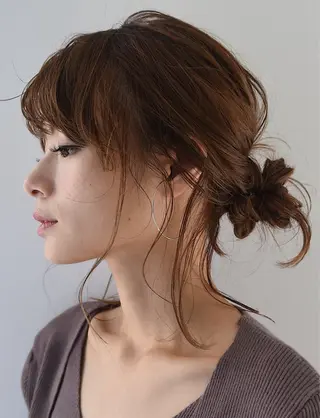 ヘアアレンジ hoNua. 栄/透明感カラーのヘアスタイル