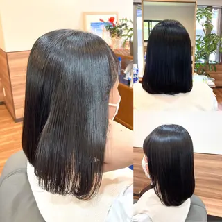 ミディアム パーマ Annon プライベートサロンのヘアスタイル