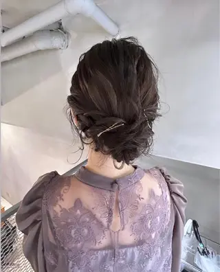 ミディアム ヘアアレンジ くすみカラー🏹🤎 Tsukinaのヘアスタイル