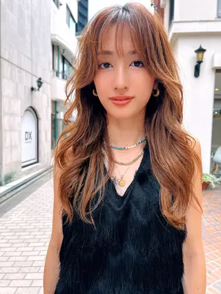 ロング カラー パーマ ヘアアレンジ モテ髪クリエイター 【成田修平】のヘアスタイル