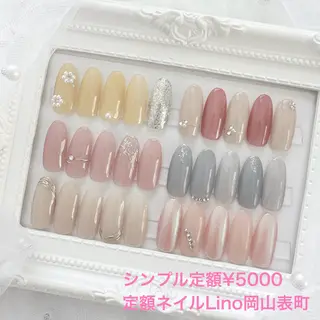 ネイル 定額ネイルLino 岡山表町のネイルデザイン