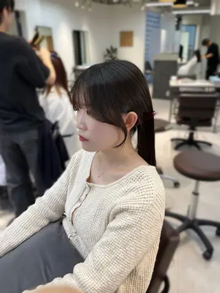 カラー ヘアアレンジ 似合わせ顔まわり カット💛森尾真由美のヘアスタイル