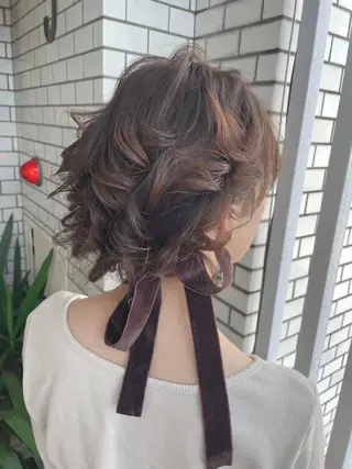 セミロング ヘアアレンジ キッズ PLUS縁所属・ヘアメイク10年から 美容師💄Anriのヘアスタイル