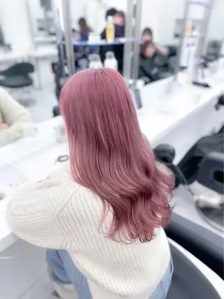 ロング カラー ヘアアレンジ ハイトーン艶カラー 🤍ゆうひのヘアスタイル