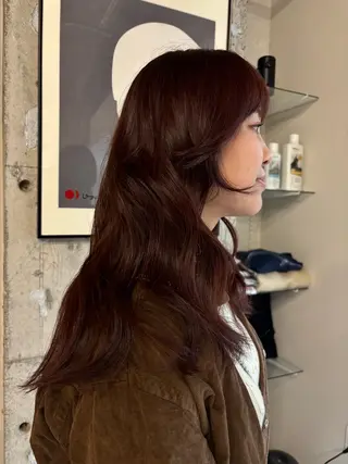 セミロング カラー 永田 愛莉のヘアスタイル