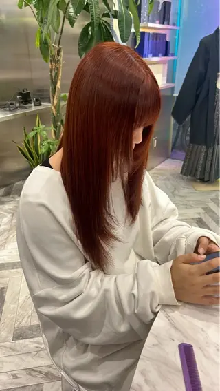 ロング カラー himari💜 暖色カラー/レイヤーのヘアスタイル