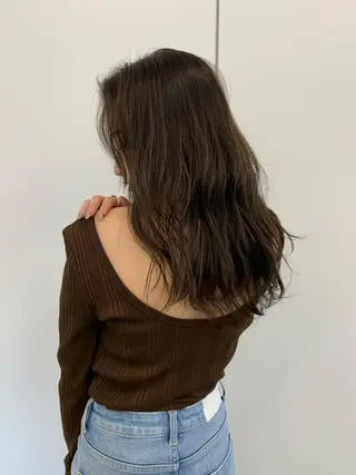 セミロング カラー PAIR DAISUKEのヘアスタイル