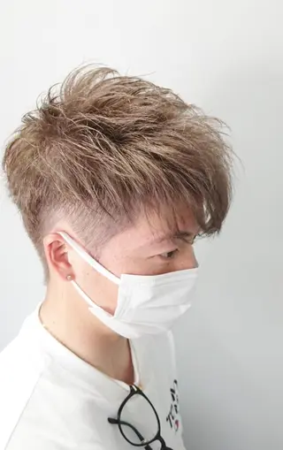 メンズ カラー 透明感ハイトーン☆ 今津 佑太のヘアスタイル