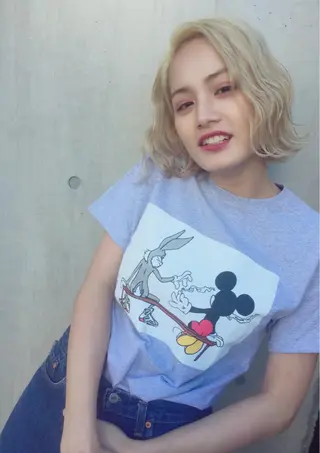 ミディアム HOODS hair salon所属・透明感カラー🌿ボブ ✨飛田　ケイのヘアスタイル