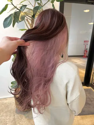 ロング カラー ハイトーンカラ ー/小川のヘアスタイル