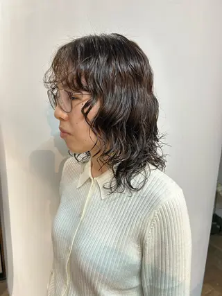 パーマ ⚪️ニュアンスカラー ⚪️ハイトーン　マユのヘアスタイル