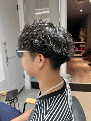 ミディアム パーマ メンズ メンズカットパーマ ✂️ JOYAのヘアスタイル