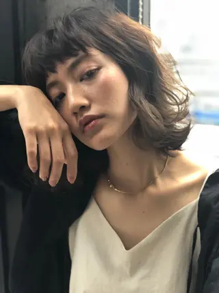 ミディアム 北條 優輝のヘアスタイル