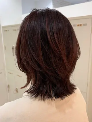 ミディアム カラー 髪質改善縮毛矯正 💎TOMOのヘアスタイル