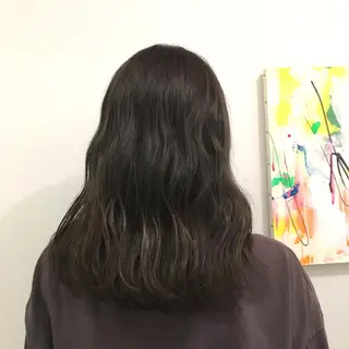 セミロング カラー 💘透明感カラー💘 沖本 将宏のヘアスタイル