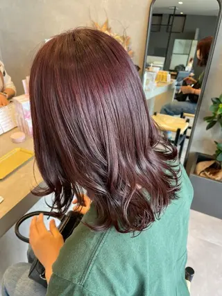 ミディアム カラー ✨艶カラー・ストレー ト✨achieveのヘアスタイル