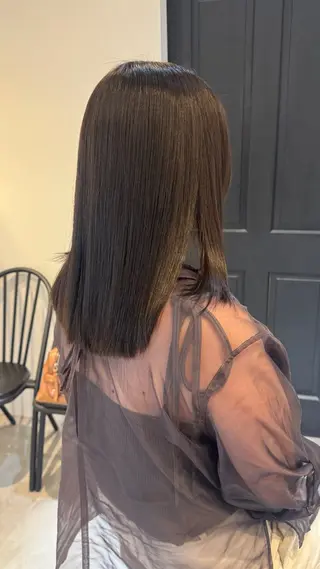 セミロング カラー 華奈/オリーブ/ ベージュ/抜け感🥣のヘアスタイル