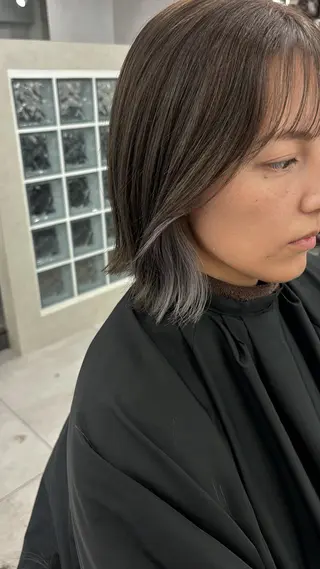 ミディアム カラー 石井 紫文のヘアスタイル