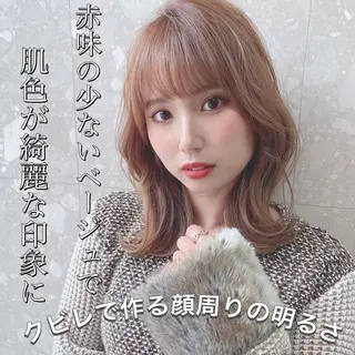 ミディアム カラー 個室サロンLOUIMADNA栄店所属・髪質改善美容師 個室サロン白金厚哉のヘアスタイル