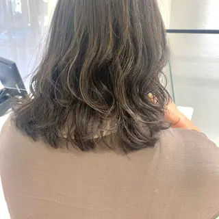 ミディアム カラー ボブ/美髪矯正 /佐藤　奈巳のヘアスタイル