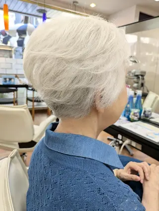 ショート 大人女性カット/ヘア セット✨️片本🌸のヘアスタイル