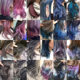 セミロング カラー 原宿サロン代表 デザインカラー伊藤卓のヘアスタイル