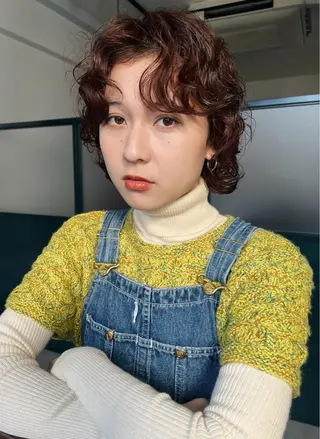 パーマ 暖色/パーマ 🌼クニトウメイのヘアスタイル