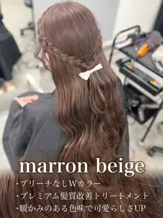 カラー ベージュ・ラベンダー カラー🎀りりのヘアスタイル