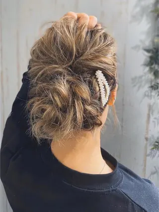 ヘアアレンジ エクステ/TARKY 編み込みエクステのヘアスタイル