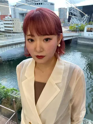 カラー 縮毛矯正/ レイヤーカット/梅田のヘアスタイル