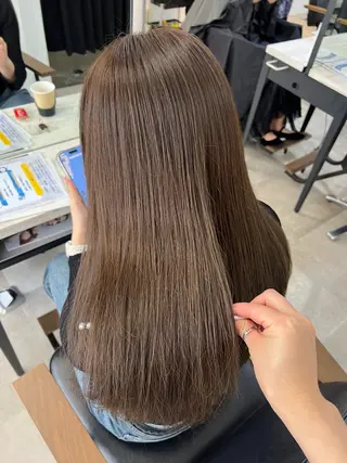 セミロング カラー 🥀韓国ヘア🥀 宮津真菜のヘアスタイル