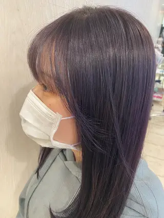 セミロング カラー 森 麻衣葉のヘアスタイル