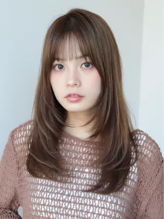 セミロング カラー 髙木美緒🌿 レイヤー/アレンジのヘアスタイル