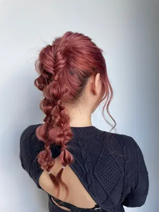 ロング ヘアアレンジ Ammi hair所属・YUI/ ブリーチカラー🌷のヘアスタイル