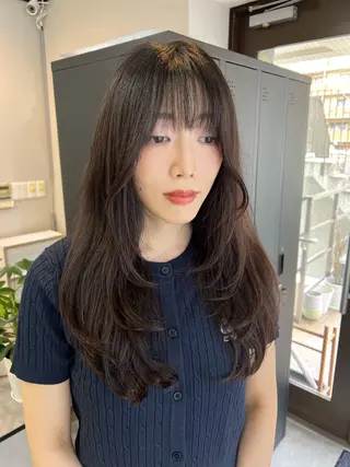 ロング パーマ Arly所属・MARU🎀髪質改善 ×コテ巻き風パーマのヘアスタイル