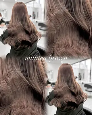 ロング カラー 韓国ヘア/赤み消し /大人透明感🫧のヘアスタイル