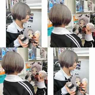 ショート カラー 推しカラー✨ オタク美容師ユウカのヘアスタイル