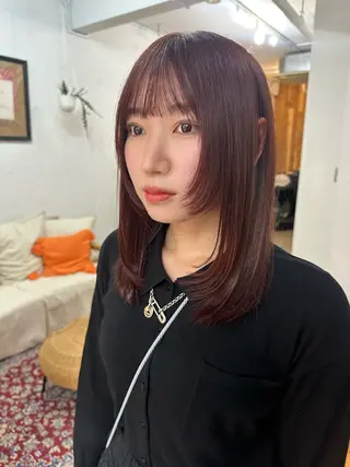 ミディアム カラー 🪭risa 暖色/レイヤー🪭のヘアスタイル