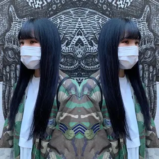 ロング カラー ヘアアレンジ haco+所属・🌈派手髪エクステ ブレイズ🌈ひろとのヘアスタイル