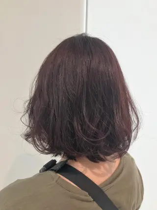 ミディアム カラー 神奈川大学最寄り白楽 三本松巧のヘアスタイル