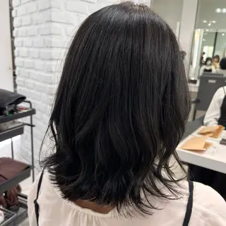 ミディアム カラー 【センターパート/ マッシュ】ryokaのヘアスタイル