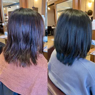 ミディアム カラー ヘアアレンジ SALOWIN京都河原町Suite店所属・外国人風レイヤー/ ハイトーンSHUのヘアスタイル