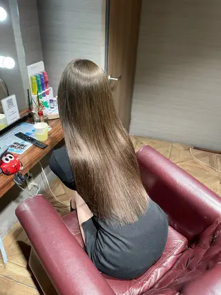 ロング 𝙃𝘼𝙍𝙐🎀 韓国×エクステのヘアスタイル