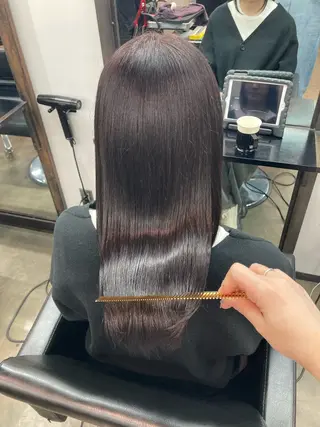 セミロング カラー ✨最安値✨エクステ カラー🌼つきな🌼のヘアスタイル