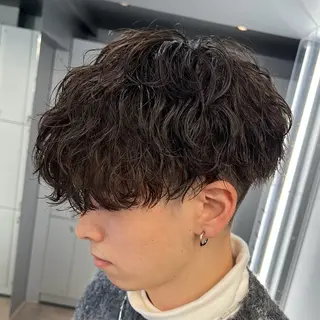 ミディアム パーマ ヘアアレンジ メンズ fifth Tokyo所属・fifth 石川 凪のヘアスタイル