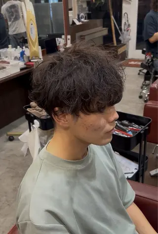 ショート メンズ メンズ特化/パーマ/ ハイライト/りょうまのヘアスタイル