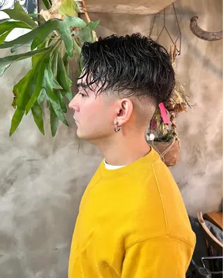 パーマ メンズ 木村陸弥 似合わせ 透明感カラー🌿のヘアスタイル